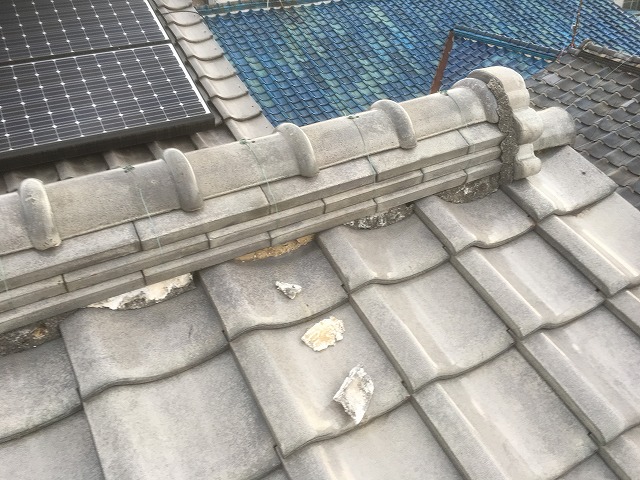 大東市漆喰剥がれ状況