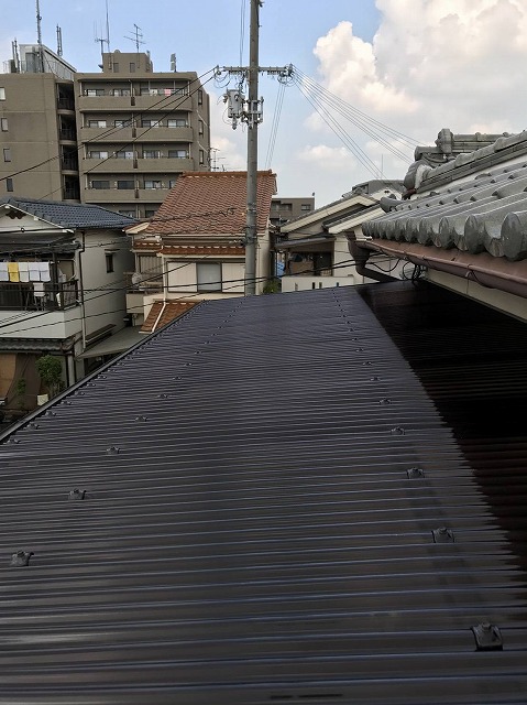 波板取り付け工事完了