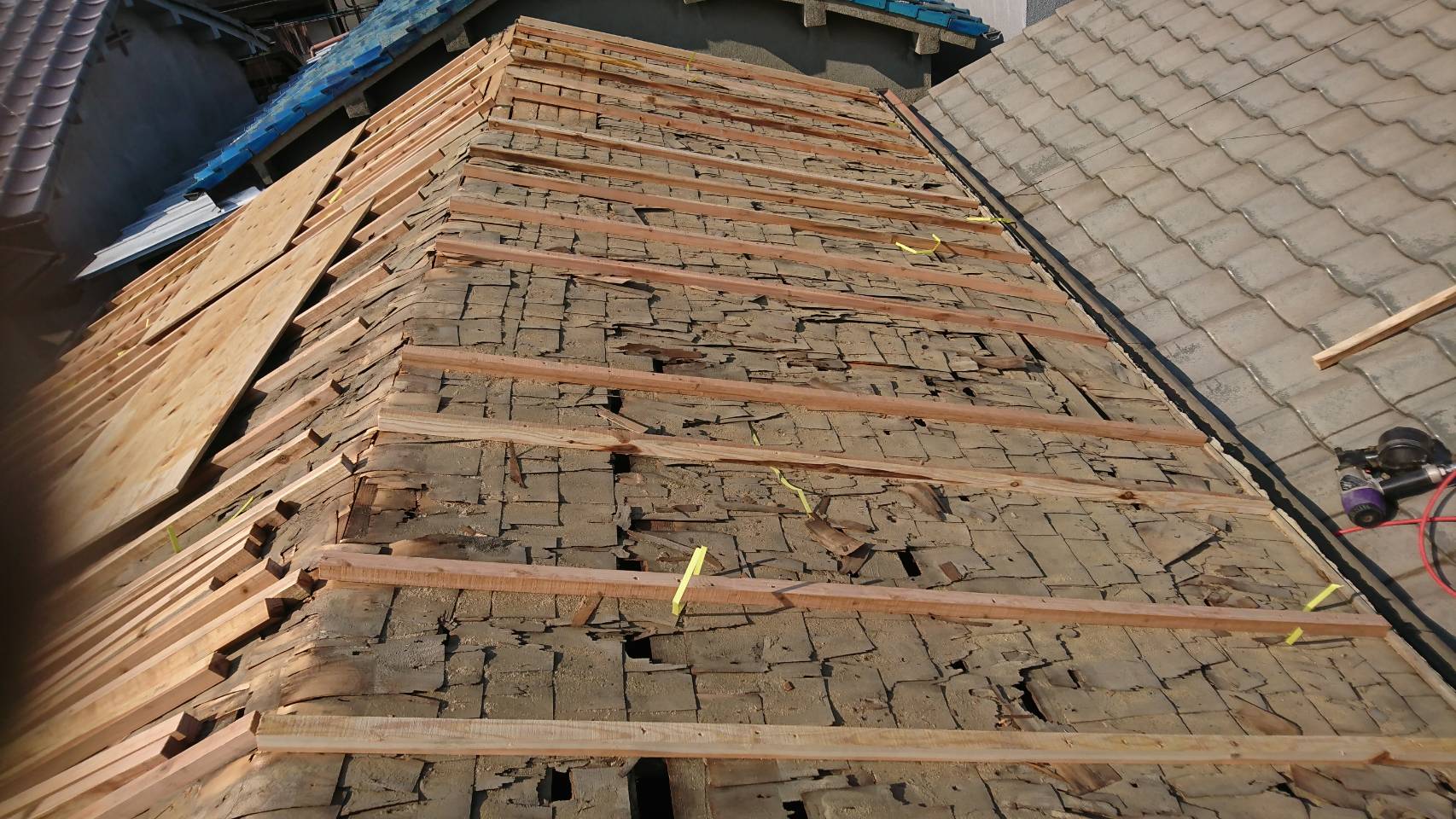 垂木取付て2重野地へ