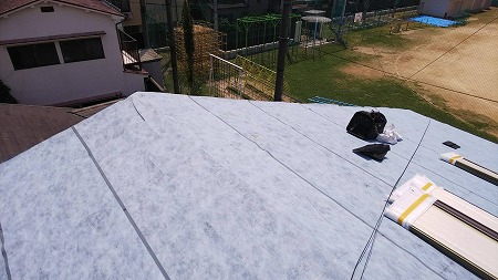 粘着ルーフィング貼り2