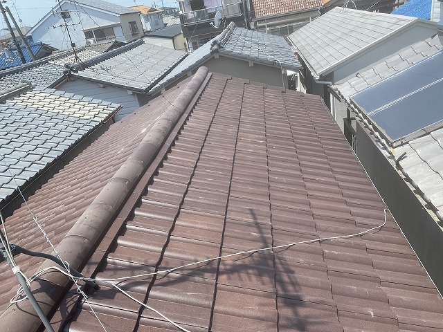 屋根完成　寝屋川市