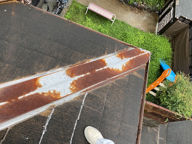 隅棟板金サビ　寝屋川市