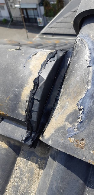 棟違い板金　大東市