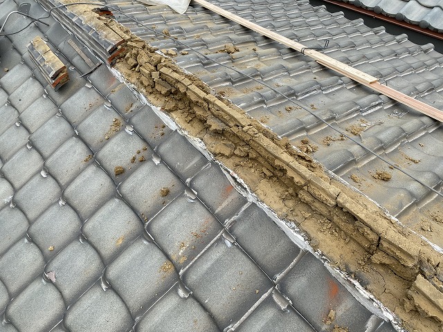 棟瓦解体　大東市