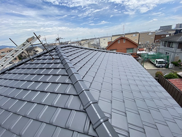摂津市　大屋根完成