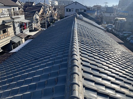 施工前丸瓦ズレ