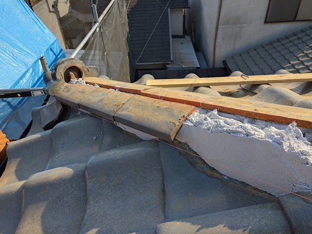 守口市棟瓦積み