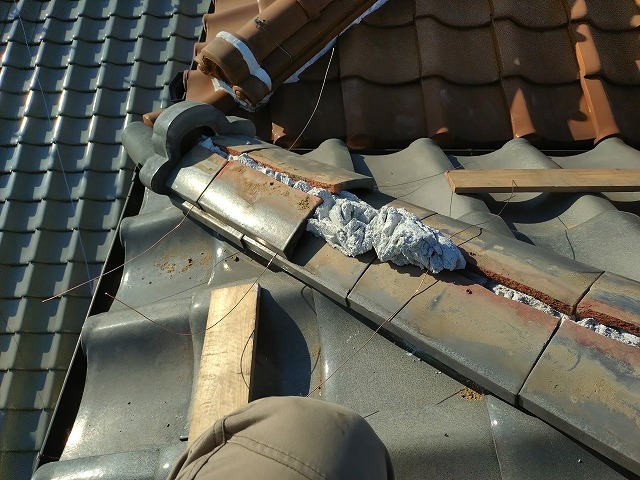 守口市棟瓦積み