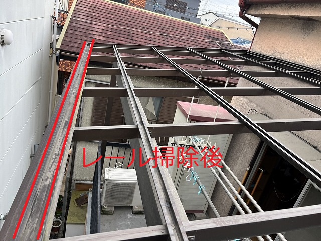 レール掃除　大東市