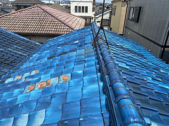 瓦凍て　寝屋川市