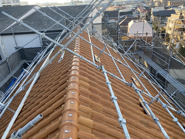 屋根全景西宮市