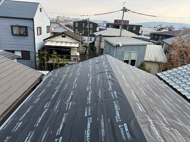 寝屋川市粘着ゴムアスルーフィング