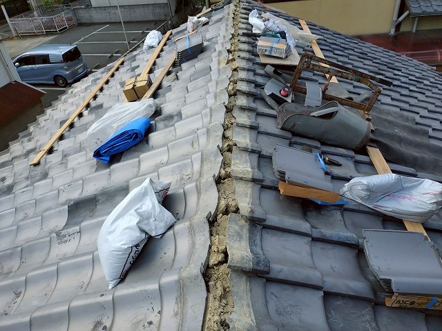 門真市棟瓦解体