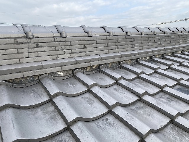 漆喰黒ずみ　寝屋川市