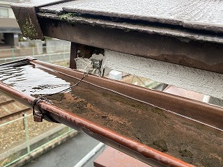 軒樋水溜まり　伊丹市