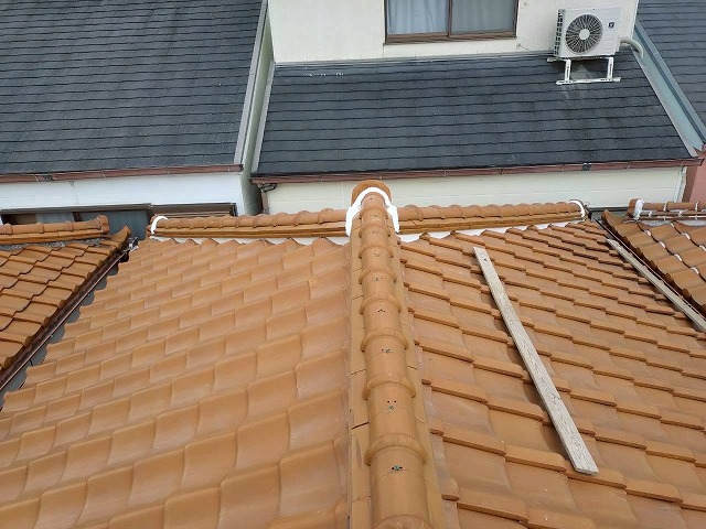 棟端部の完成状態
