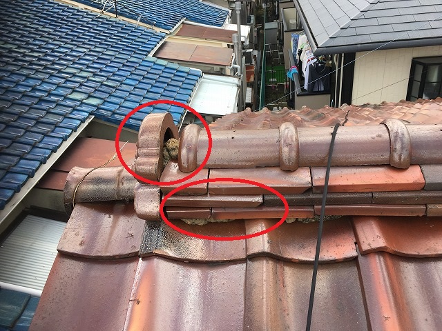 棟瓦の鬼廻り