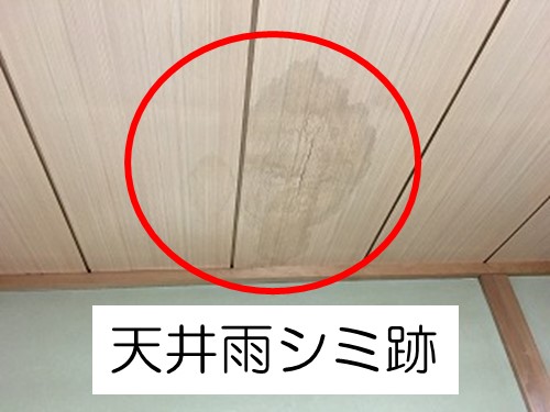 天井雨シミ跡