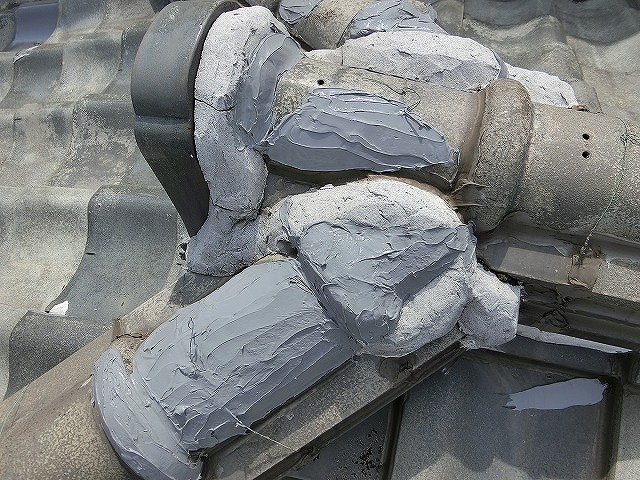 門真市漆喰応急処置