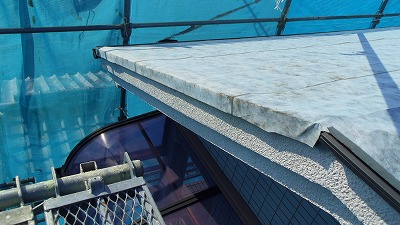 粘着ルーフィング貼り