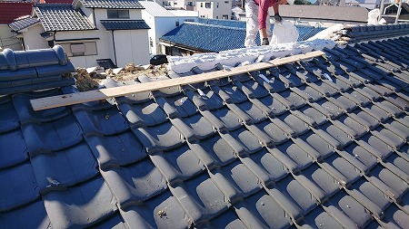 棟積みナンバン漆喰