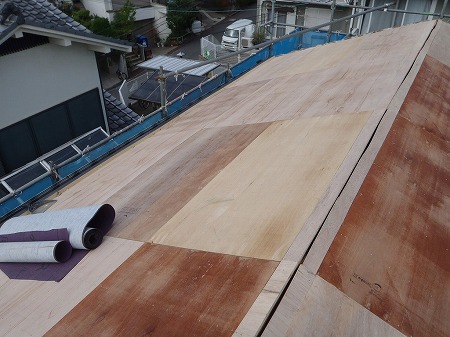 合板で野地を作成
