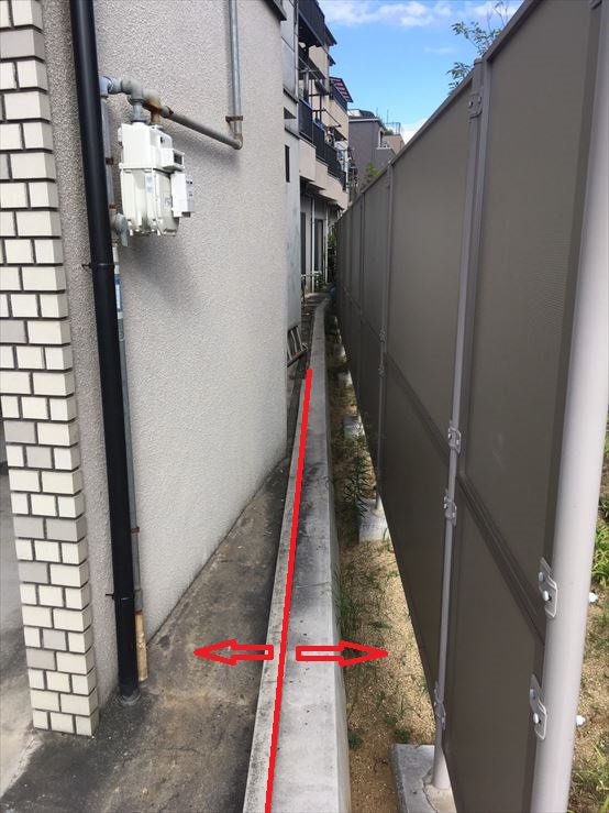 守口市　足場越境部分