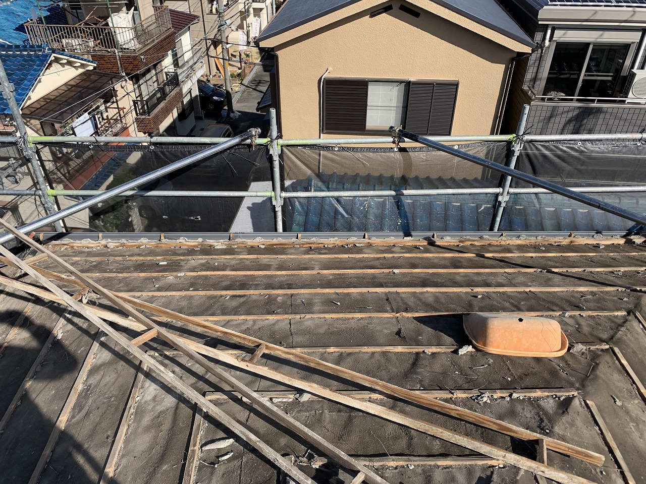 寝屋川市屋根解体