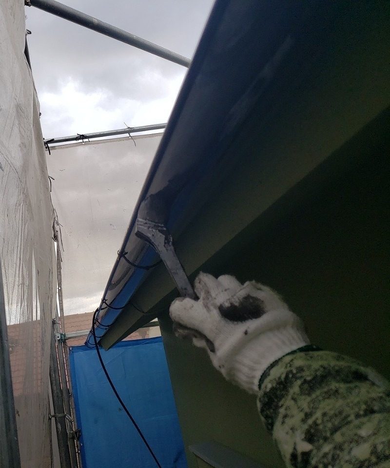 四条畷市雨樋塗装