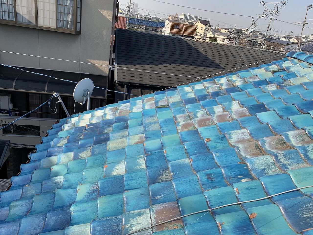 寝屋川市青緑瓦屋根