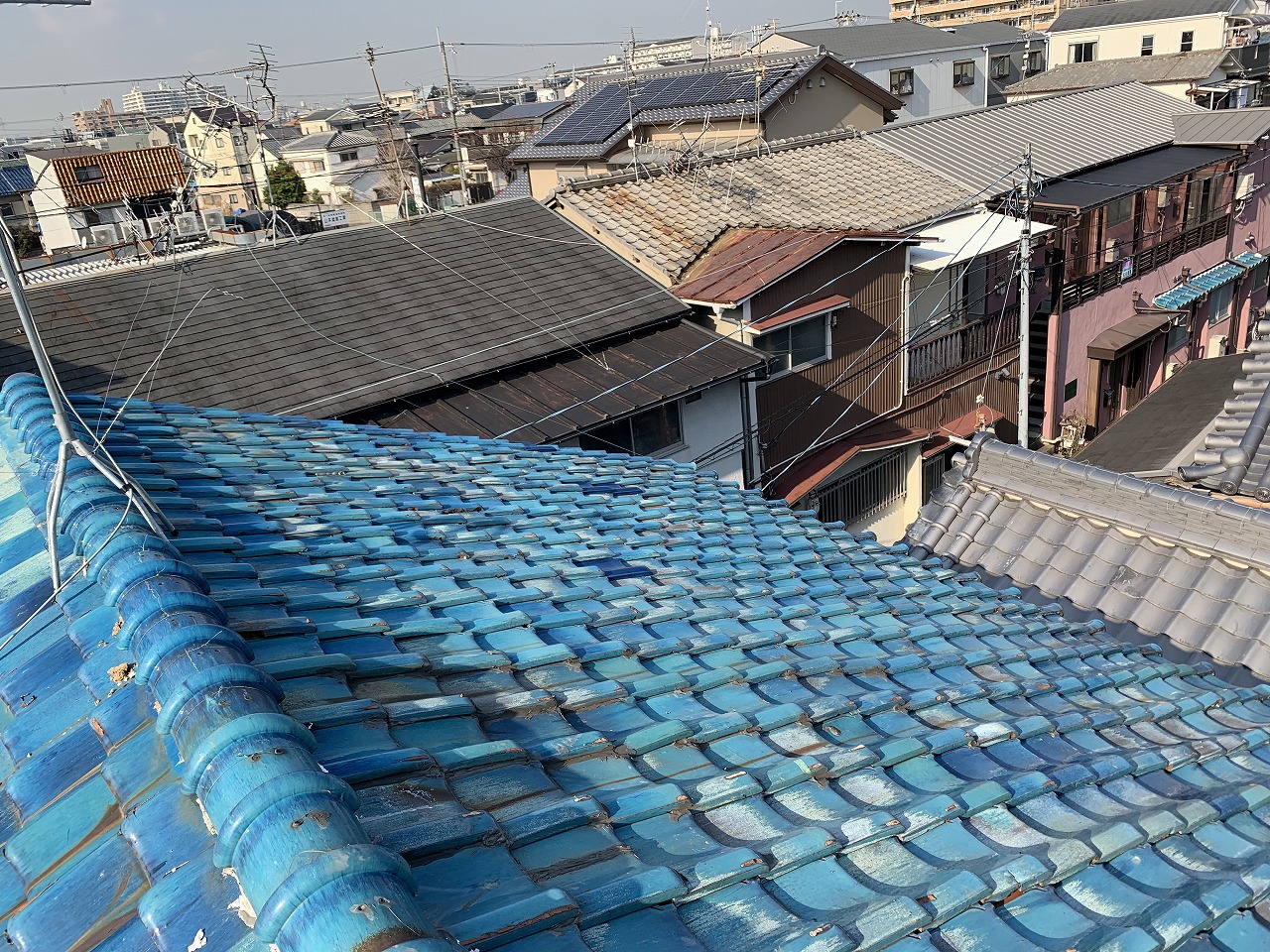 寝屋川市青緑瓦屋根切妻