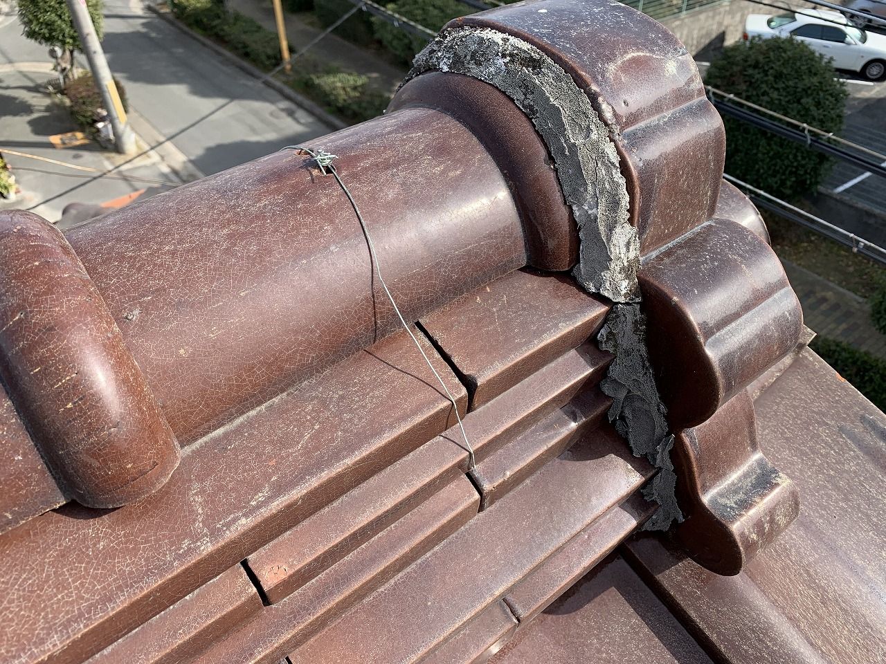 豊中市漆喰鬼瓦