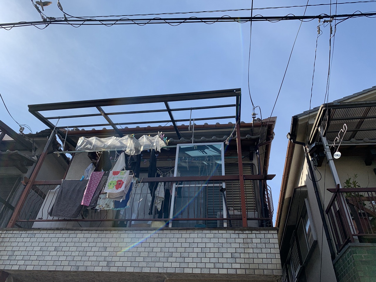 門真市ベランダ波板飛散