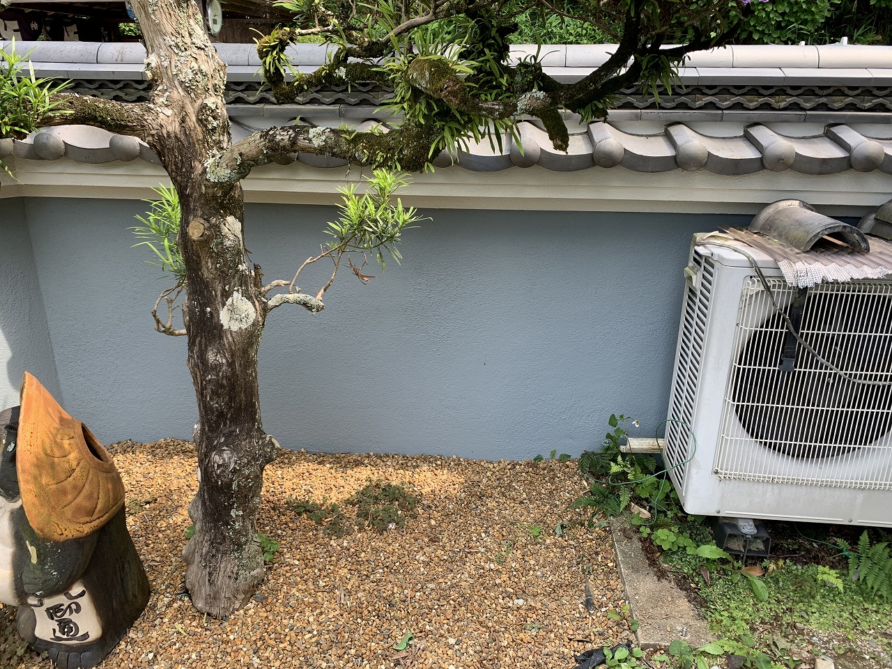 平群町擁壁塗装完了裏面