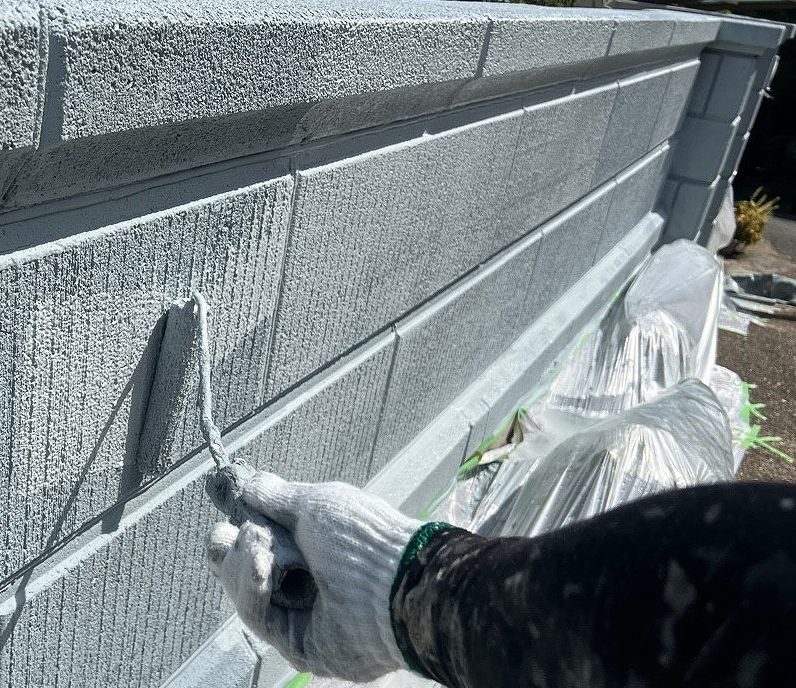 平群町壁上塗り