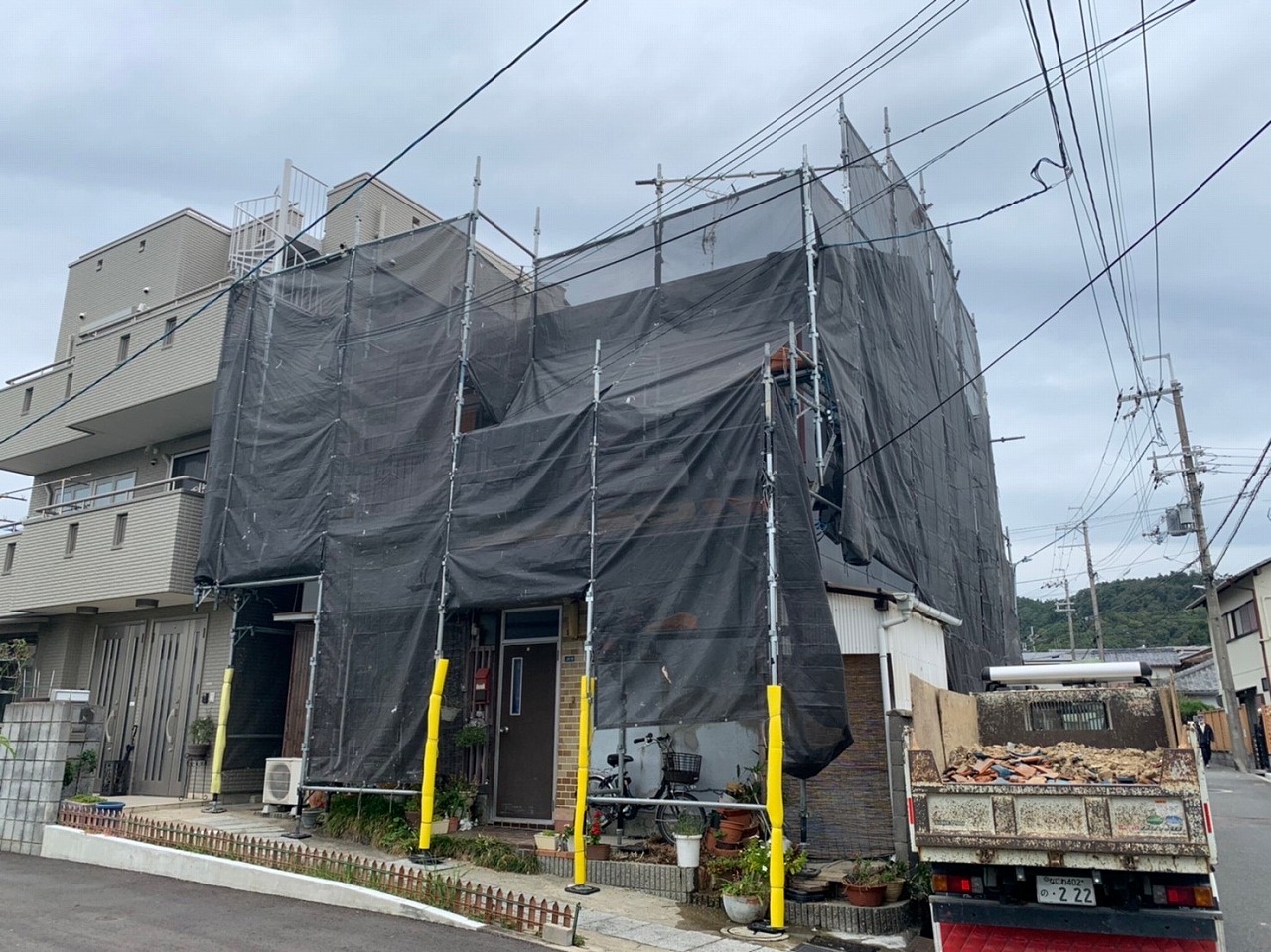 枚方市仮設足場設置