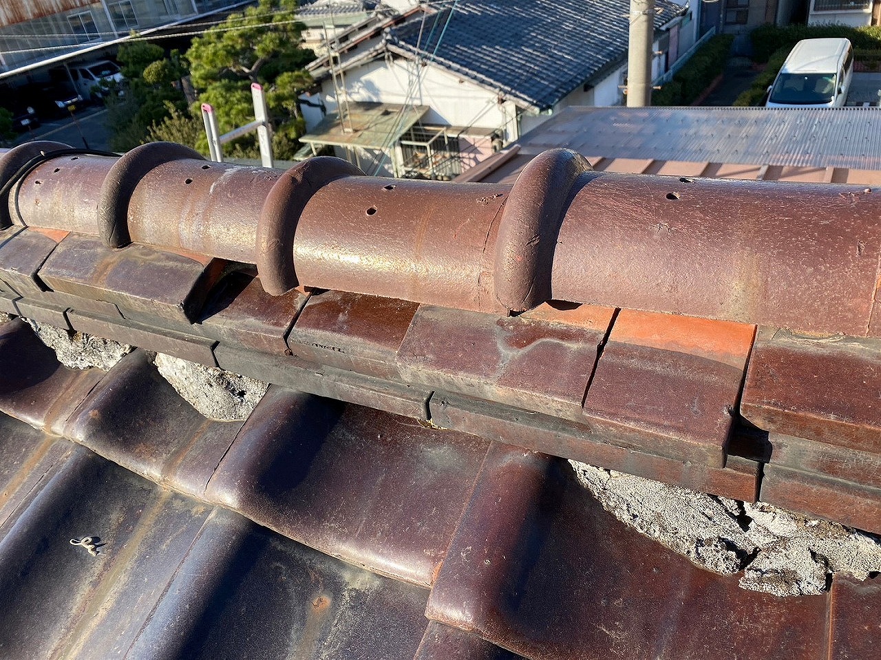 守口市のし瓦飛散