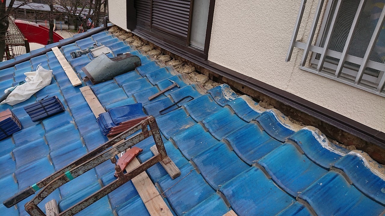 枚方市壁際解体