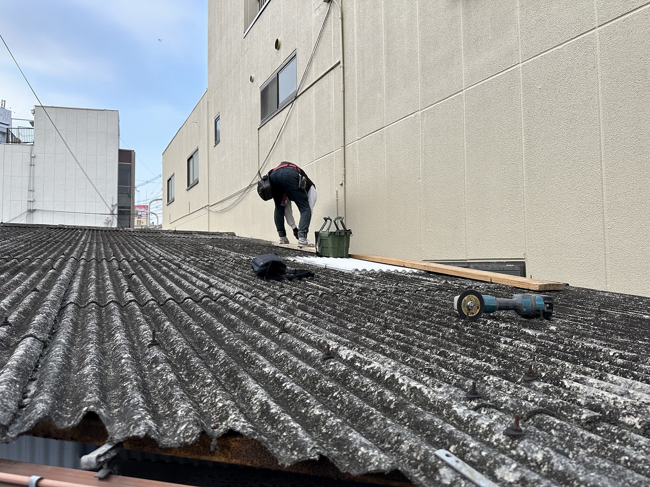 寝屋川市スレート瓦施工前
