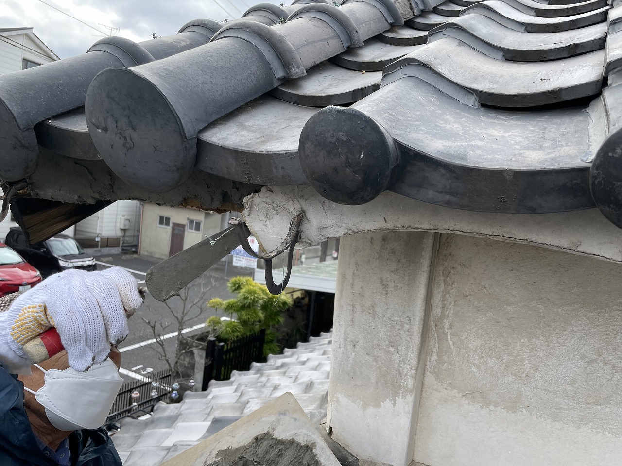 枚方市桁左官工事