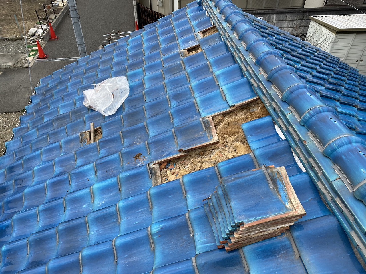 枚方市青緑瓦撤去