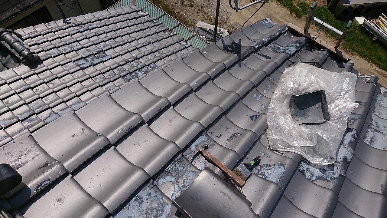 能勢町袖瓦葺きなおし