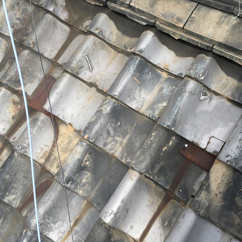 門真市地瓦補修跡