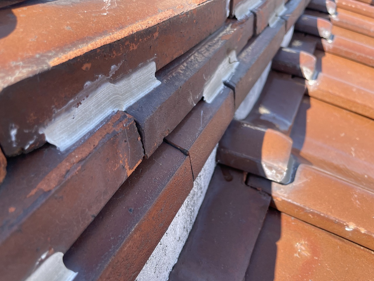 門真市ノシ瓦割れ