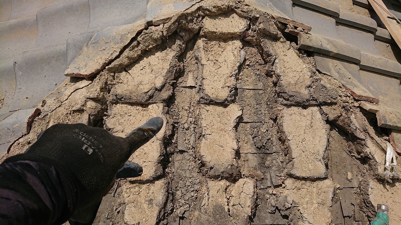 寝屋川市棟瓦解体