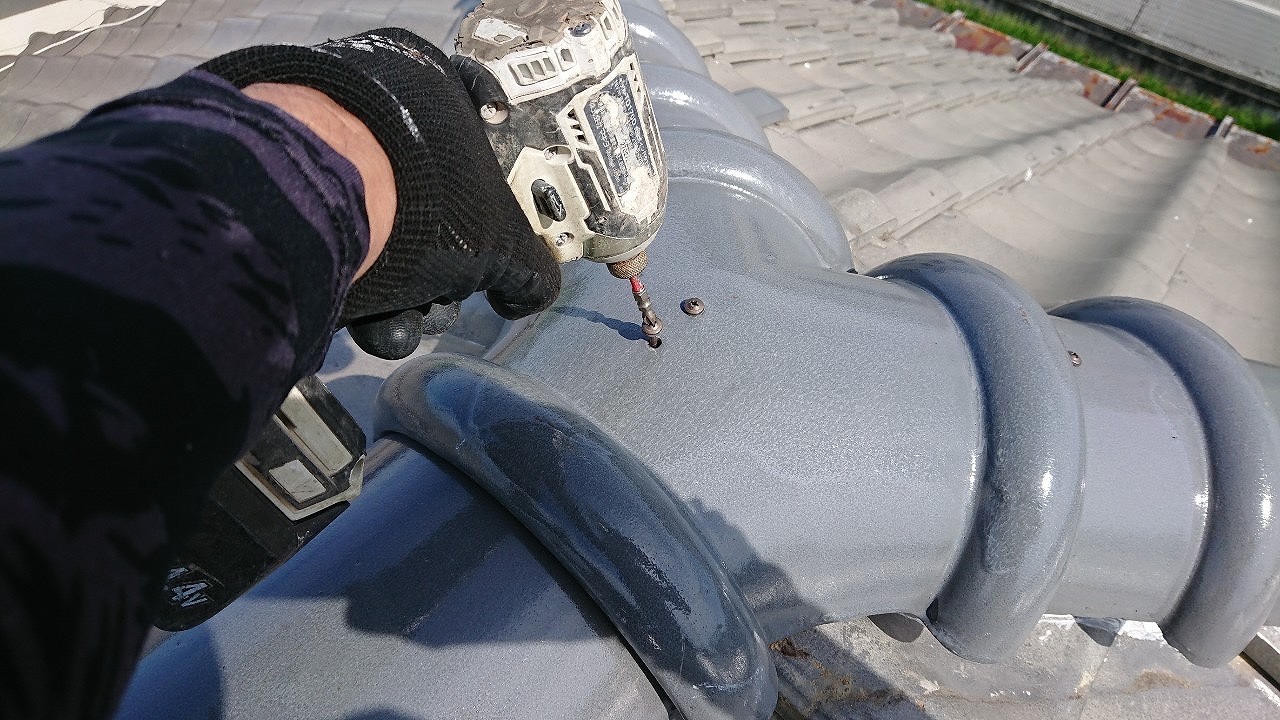 寝屋川市７寸丸ビス固定