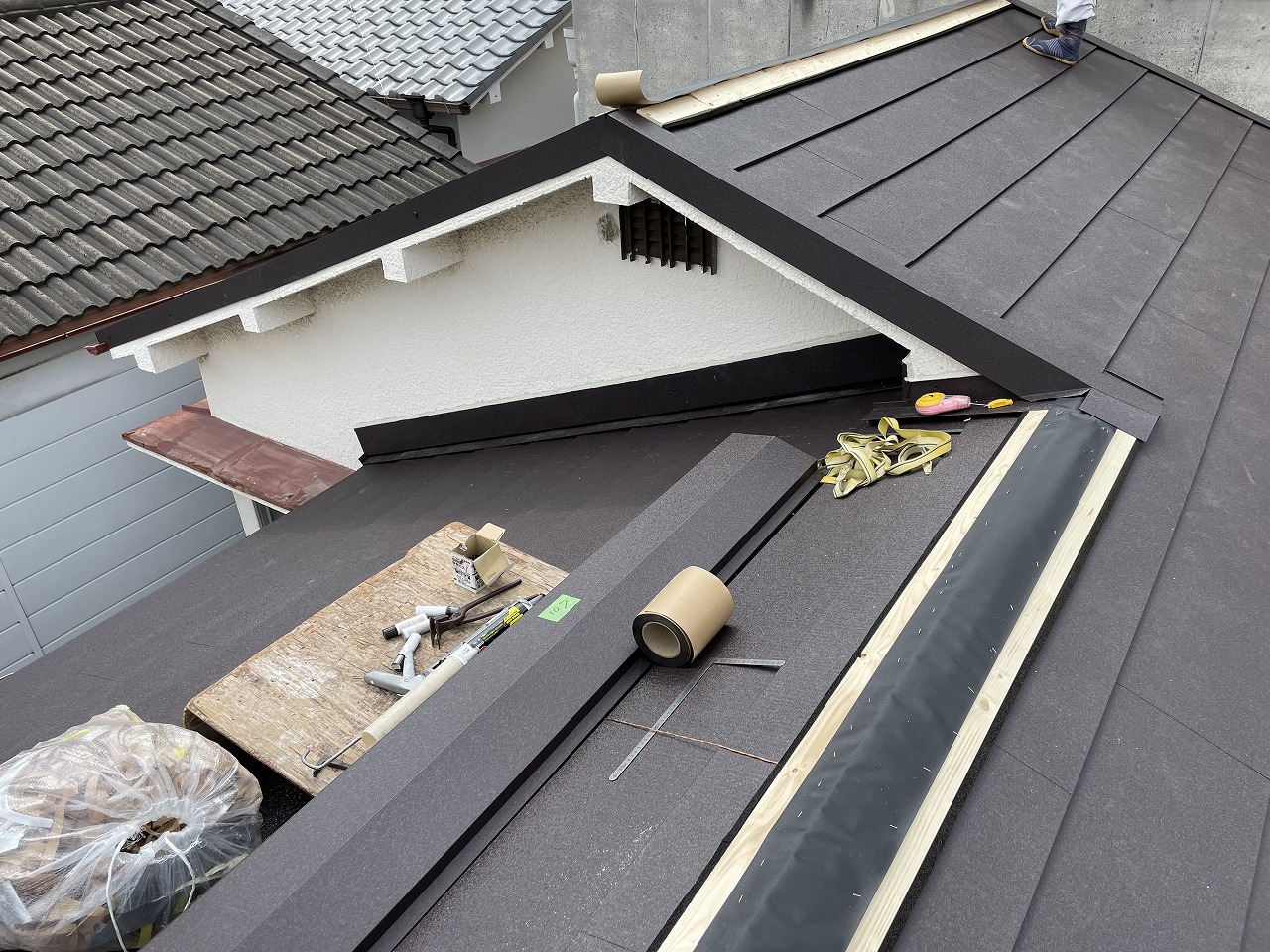 守口市ガルバリウム鋼板屋根