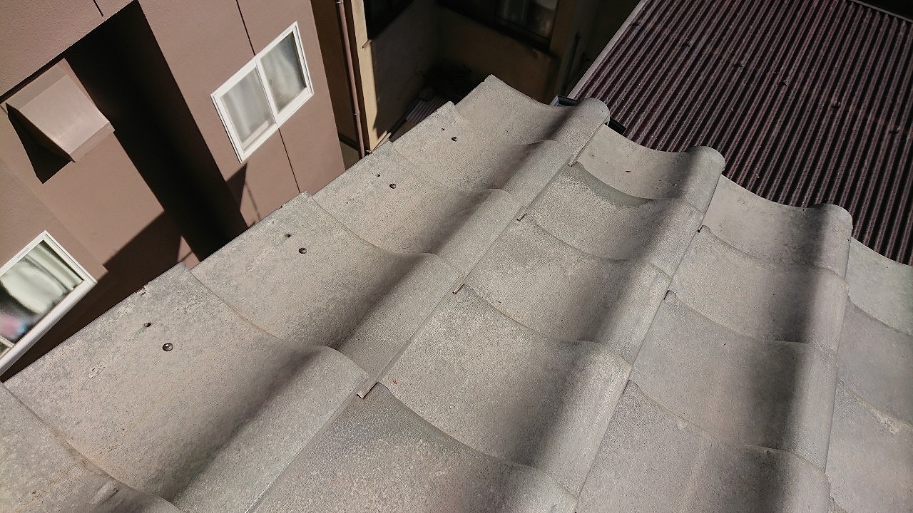 門真市大袖瓦ズレ止め施工