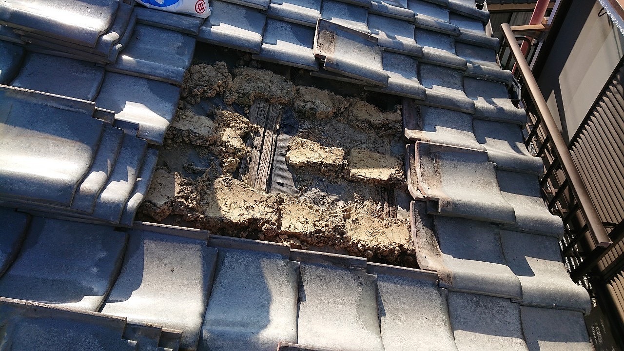 門真市地瓦部分解体