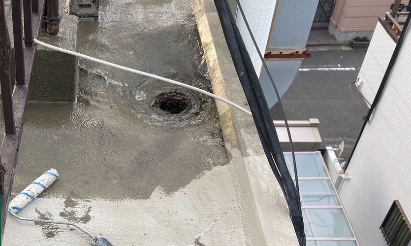 守口市屋上プライマー塗布